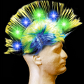 Yellow Light Up LED Mohawk Wig